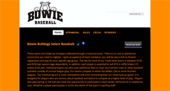 Desktop Screenshot of bowiebaseball.net