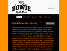 Tablet Screenshot of bowiebaseball.net